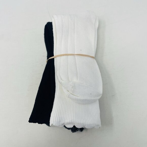 Hue Womens One Size Fits Most Scalloped Turncuff Sock 3 Pairs Black/White 2531 - Picture 4 of 5